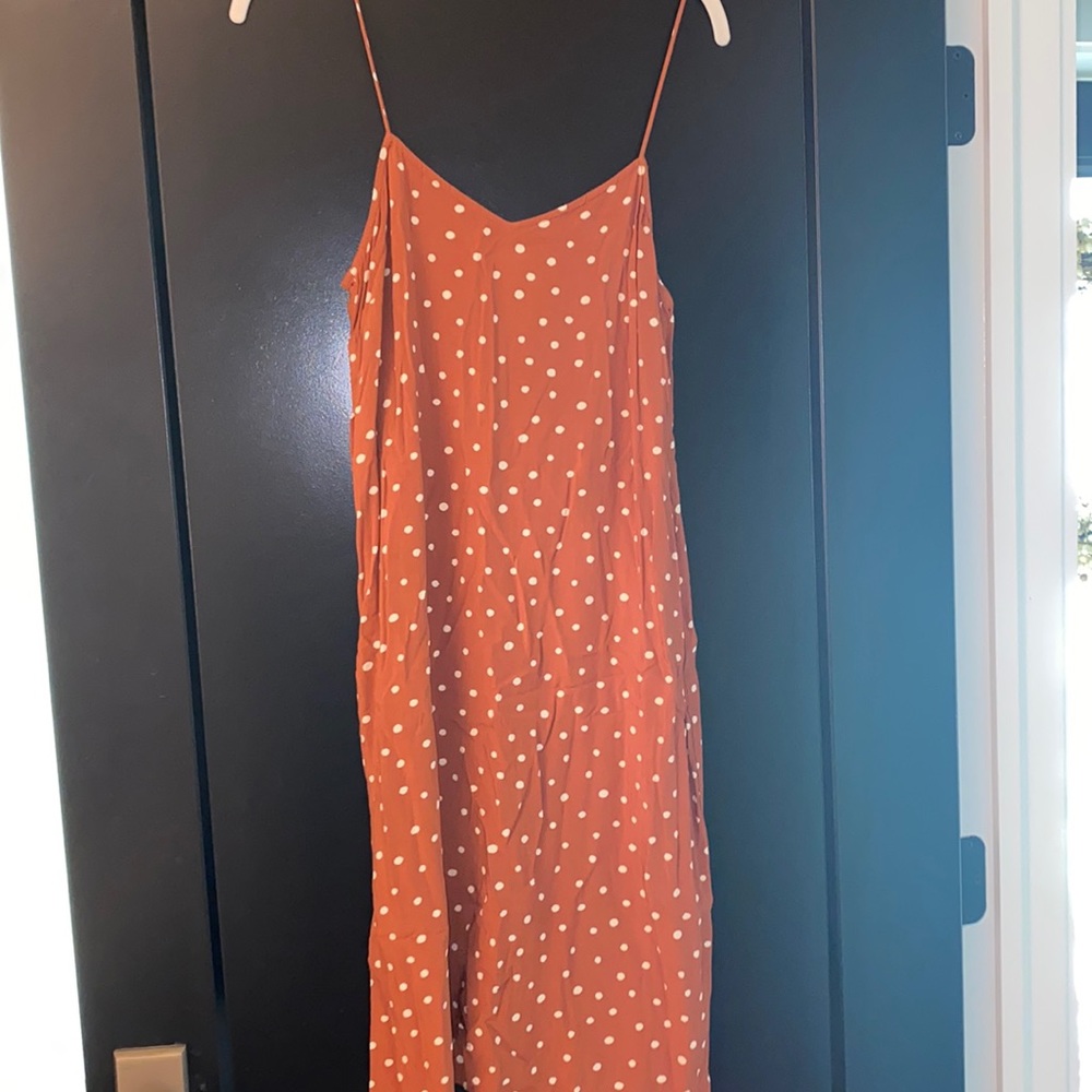 Midi dress with polka dots